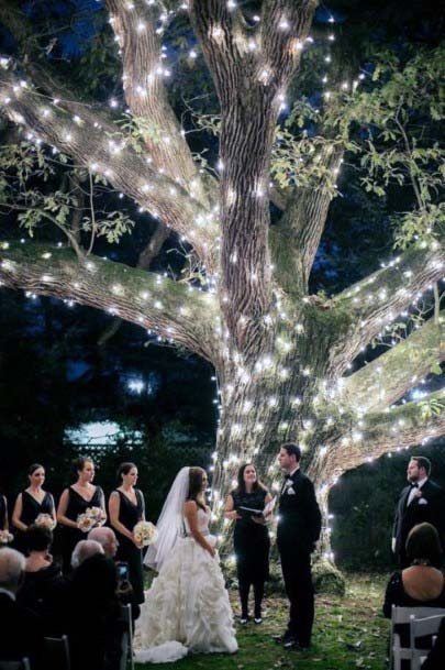 Glittering Lights Wedding Tree Decor