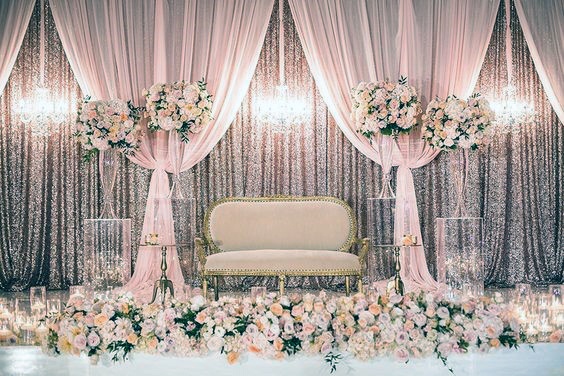 Glittering Wedding Stage Decorations