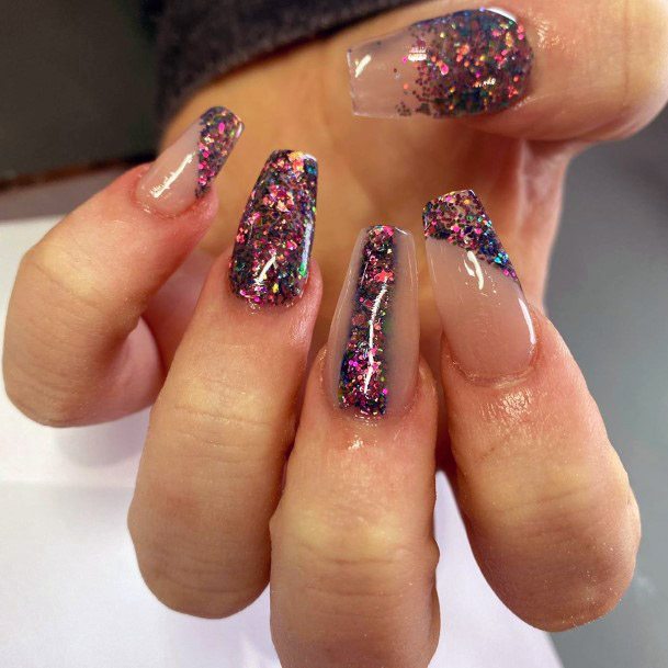 Glossy Sparkling Nails Women