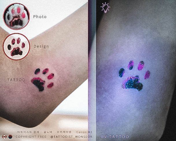 Glow In The Dark Womens Tattoos Designs