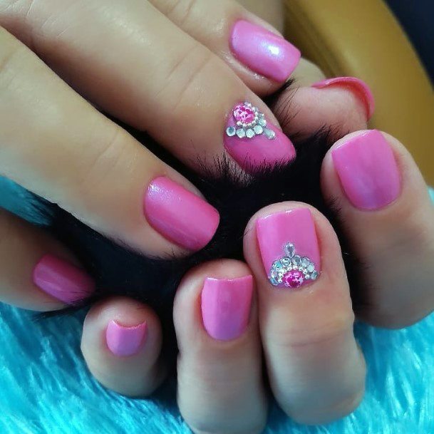 Glowing Stone Charming Pink On Nails For Women