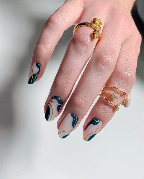 Gold Dress Girls Nail Ideas