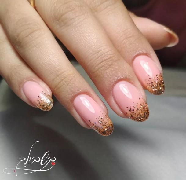 Gold Ombre Female Nail Designs