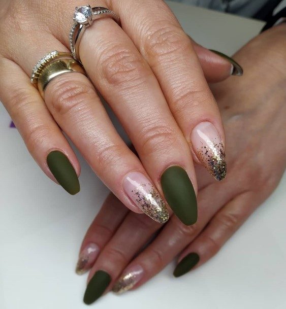 Gold Ombre Womens Nails