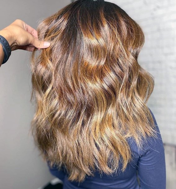 Golden Balayage Hairstyle For Women