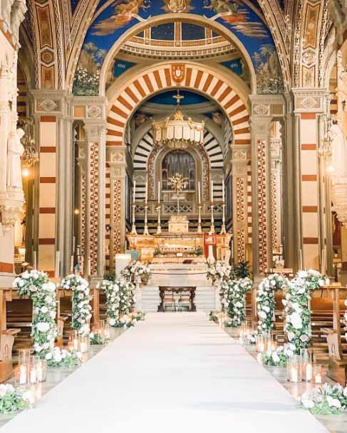 Golden Church Wedding Decorations