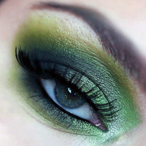 Golden Green Dark Eyeshadow Women