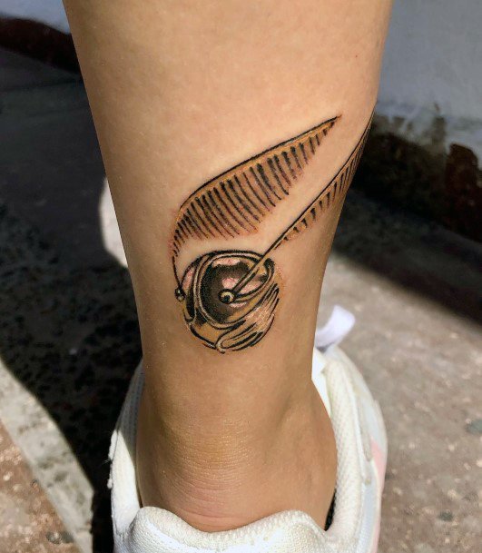 Golden Snitch Tattoo Design Inspiration For Women