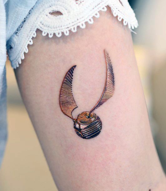 Golden Snitch Tattoo Feminine Designs