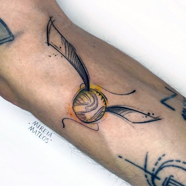 Golden Snitch Tattoos Feminine Ideas