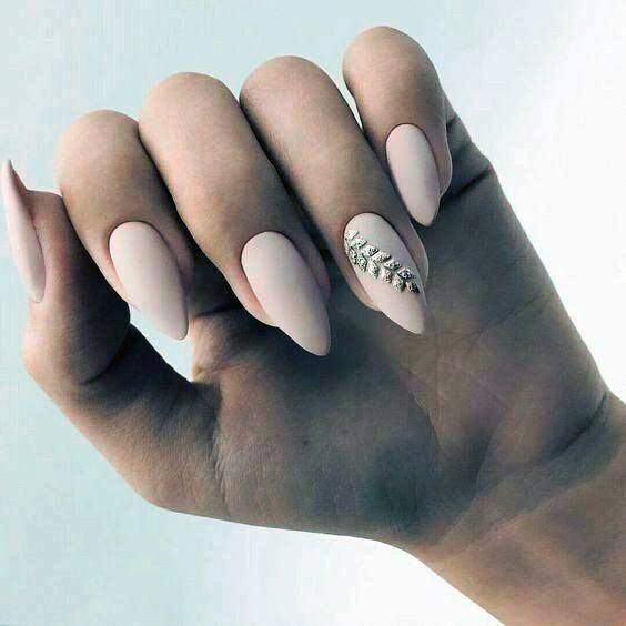 Golden Stalk Accent Natural Ideas Nail For Women