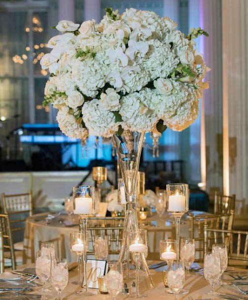 Golden Tinted White Wedding Flowers