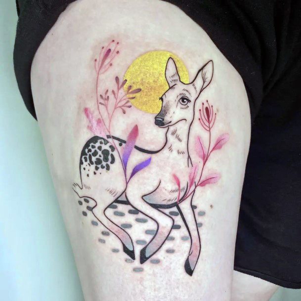 Good Bambi Tattoos For Women