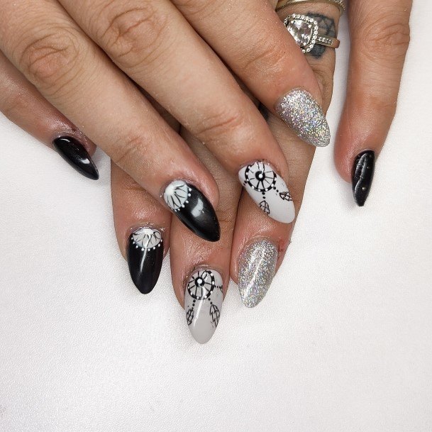 Good Black And Grey Nails For Women