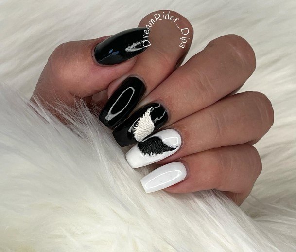 Good Black And White Nails For Women