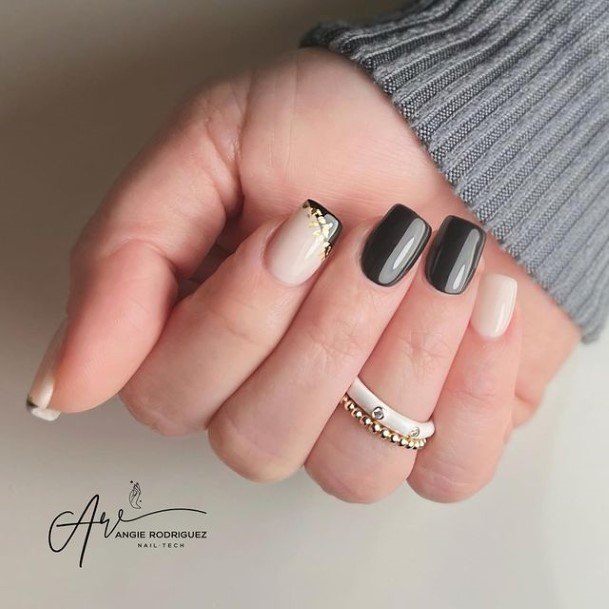 Good Black French Tip Nails For Women