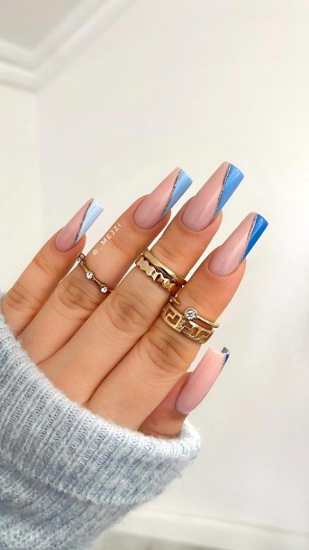 Good Blue And Gold Nails For Women