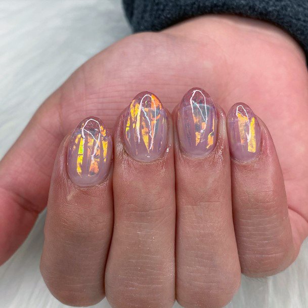 Good Broken Shattered Glass Nails For Women