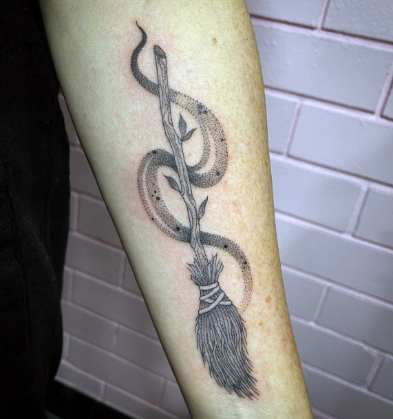 Good Broomstick Tattoos For Women