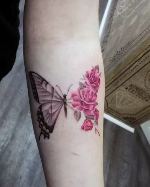 Good Butterfly Flower Tattoos For Women