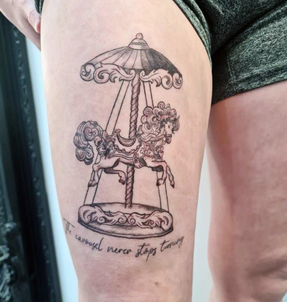 Good Carousel Tattoos For Women