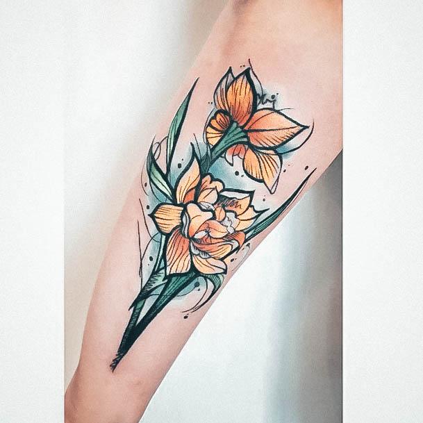 Good Daffodil Tattoos For Women