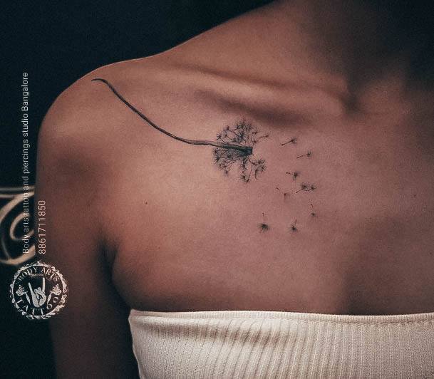 Good Dandelion Tattoos For Women