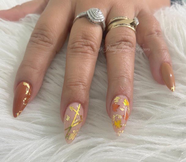 Good Fall Leaf Nails For Women