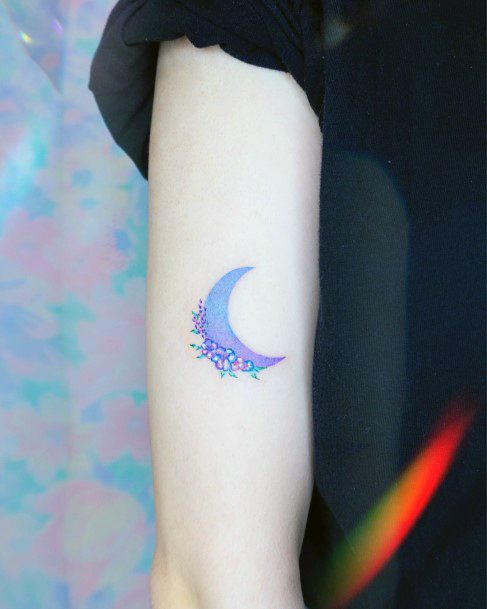 Good Flower Moon Tattoos For Women