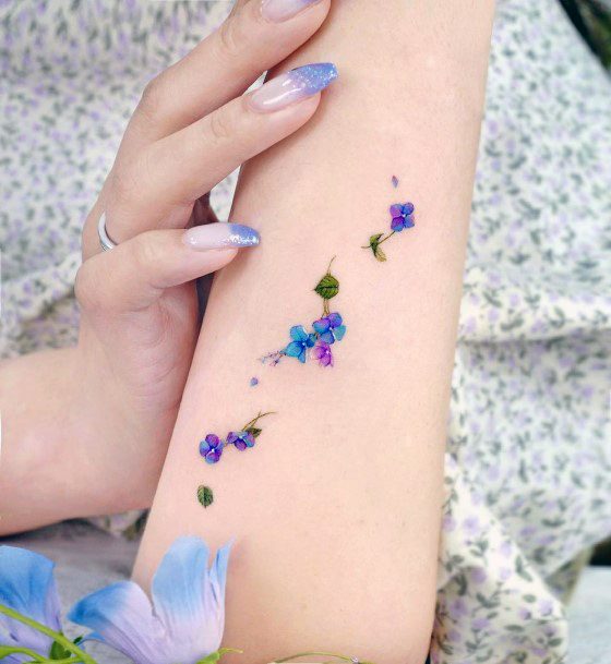 Good Flower Petal Tattoos For Women