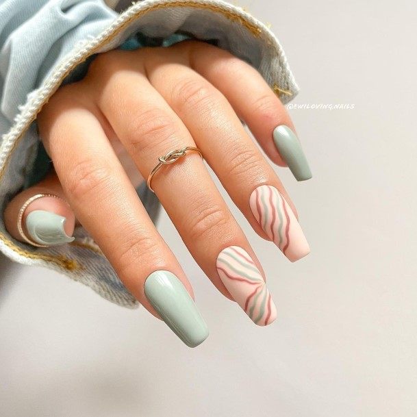 Good Green And White Nails For Women