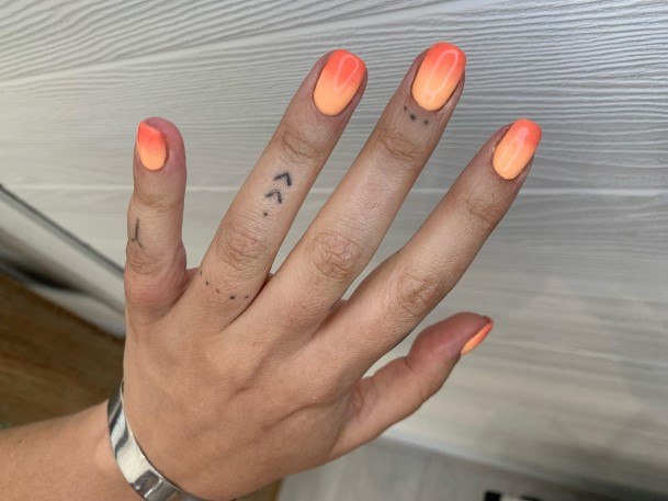 Good Orange Ombre Nails For Women