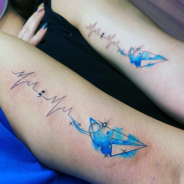 Good Paper Airplane Tattoos For Women