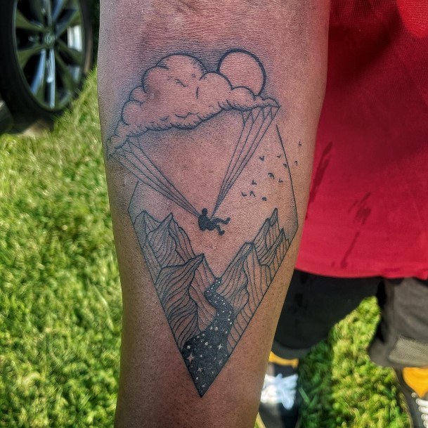 Good Parachute Skydiving Tattoos For Women