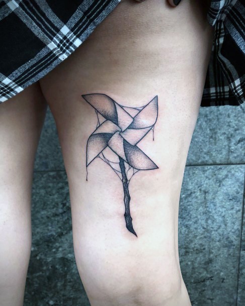 Good Pin Wheel Tattoos For Women