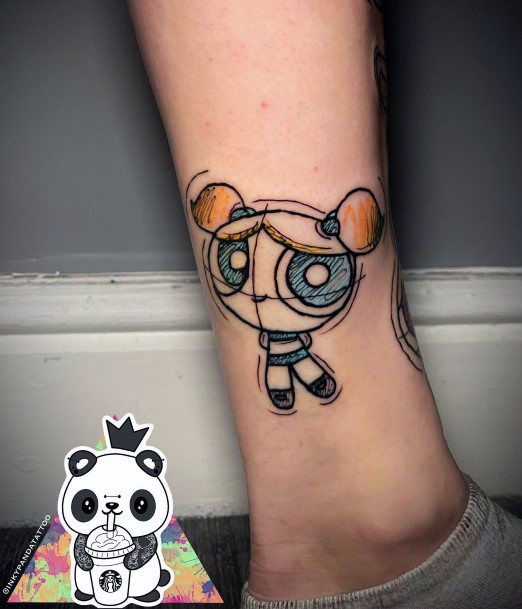 Good Powerpuff Girls Bubbles Tattoos For Women