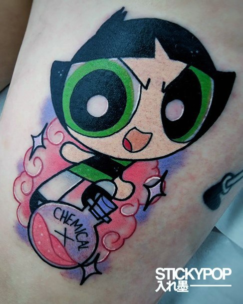 Good Powerpuff Girls Buttercup Tattoos For Women