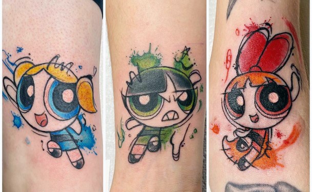 Good Powerpuff Girls Tattoos For Women