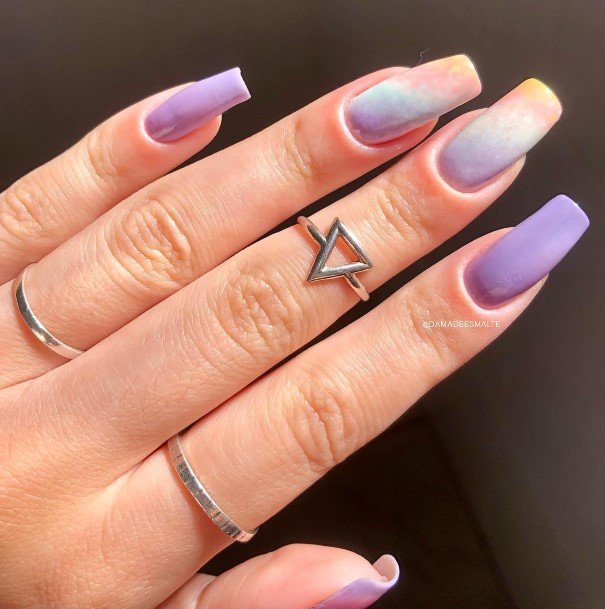 Good Purple Ombre Nails For Women