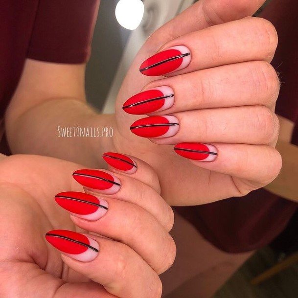 Good Red And Black Nails For Women