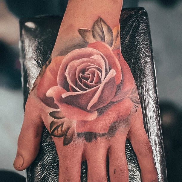 Good Rose Hand Tattoos For Women
