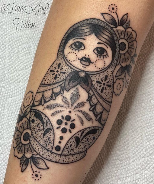 Good Russian Nesting Doll Matryoshka Tattoos For Women