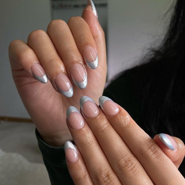 Good Silver French Tip Nails For Women