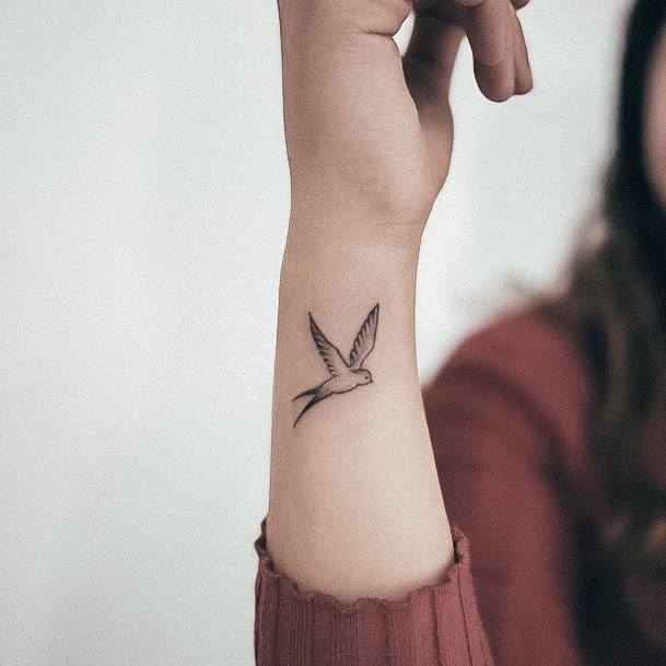 Good Small Sparrow Tattoos For Women