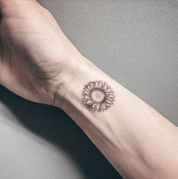 Good Small Sunflower Tattoos For Women