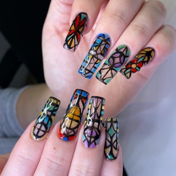 Good Stained Glass Nails For Women