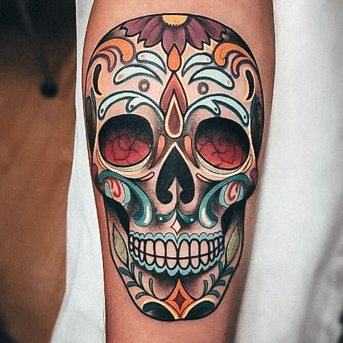 Good Sugar Skull Tattoos For Women