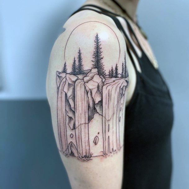 Good Waterfall Tattoos For Women