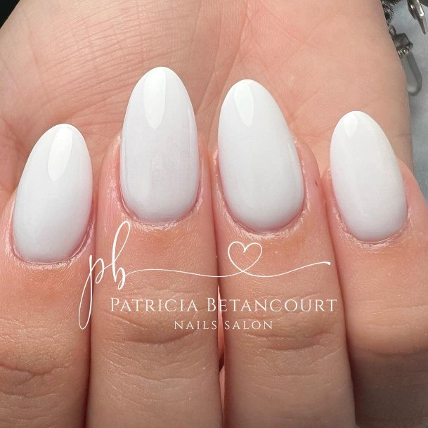 Good White Almond Shaped Nails For Women