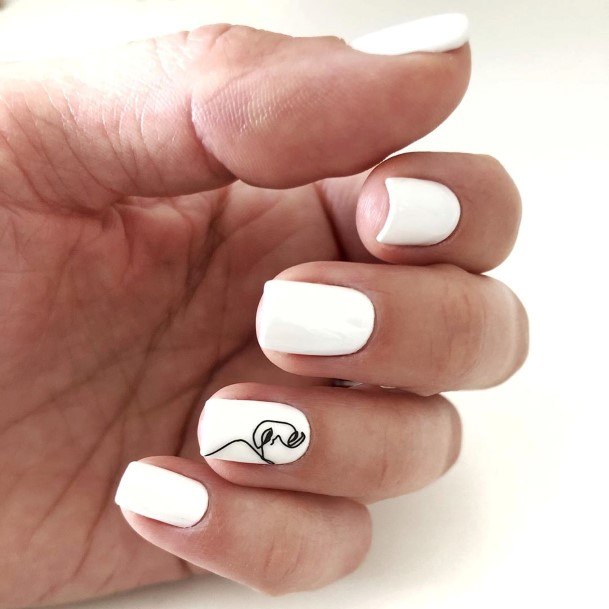 Good White Square Nails For Women